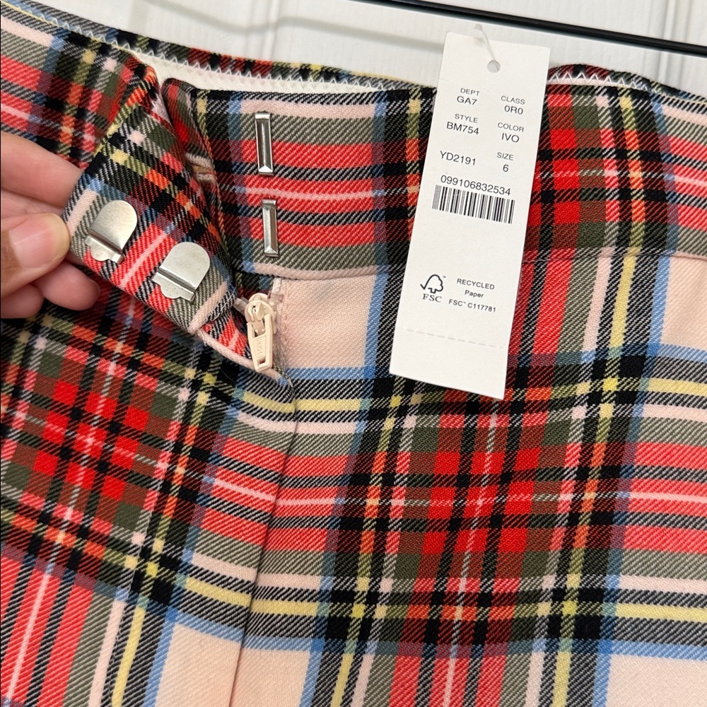 J. Crew Willa Stewart Tartan Plaid Wool Pants Size 6 NWT - Picture 9 of 10